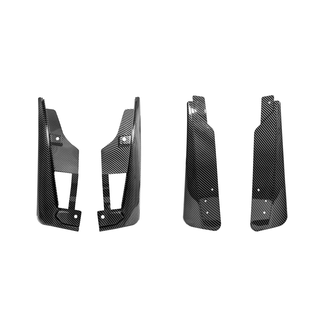 Ford Mustang S650 EOS Dry Carbon Fiber Mud Flap Splash Guard Set 2024-Up