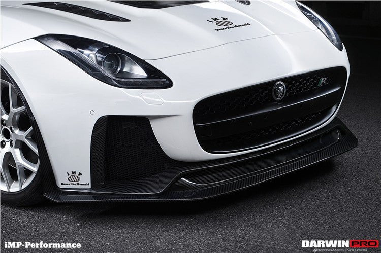 2013 - 2017 Jaguar F-Type Coupe & Convertible IMP Performance Partial Carbon Fiber Front Bumper with Lip