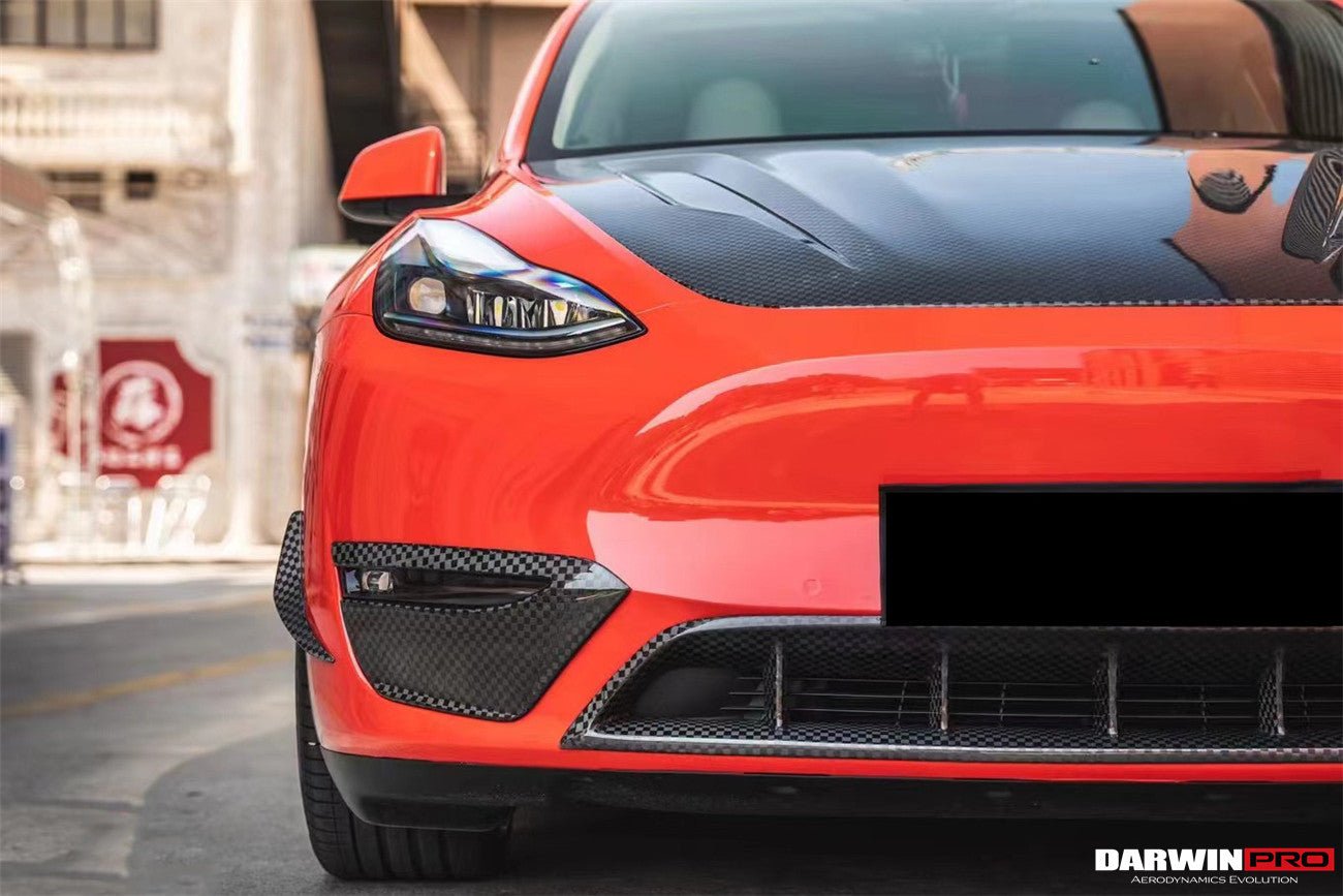 2020 - 2023 Tesla Model Y IMP Performance Carbon Fiber Front  Bumper Canards