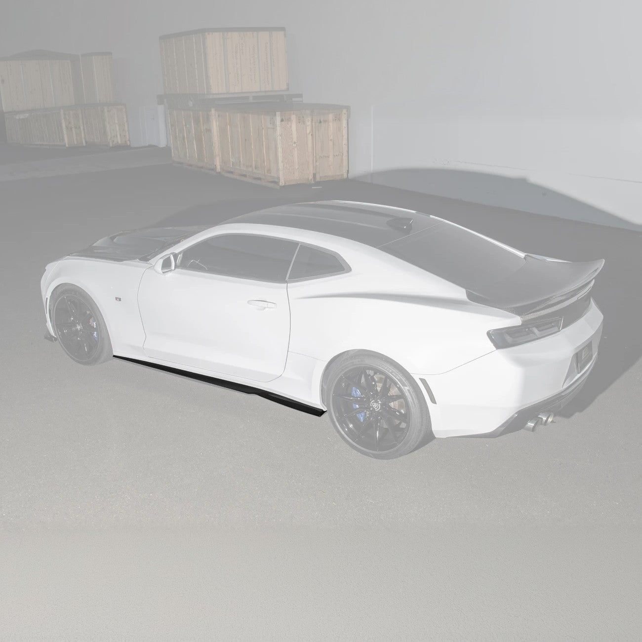 Chevrolet Camaro 6th Gen T6 Style Gloss Black Carbon Fiber Side Skirts 2019-2024
