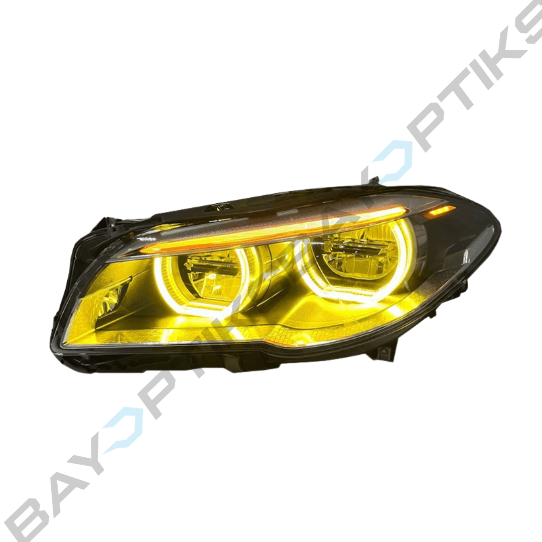 BMW F10 5 Series & M5 LCI Style CSL Yellow/White DRL Headlights 2011-2013
