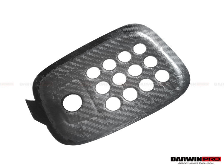 2015 - 2020 Ferrari 488 GTB/Spyder Dry Carbon Fiber Rear Black Light Cover w/ Camera Hole