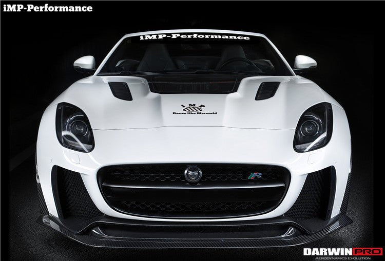 2013 - 2017 Jaguar F-Type Coupe & Convertible IMP Performance Partial Carbon Fiber Front Bumper with Lip