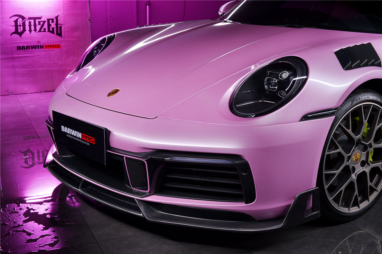2019 - 2023 Porsche 911 992 Carrera S & 4 & 4S & Targa & Cabriolet BKSS Style Front Middle Lip