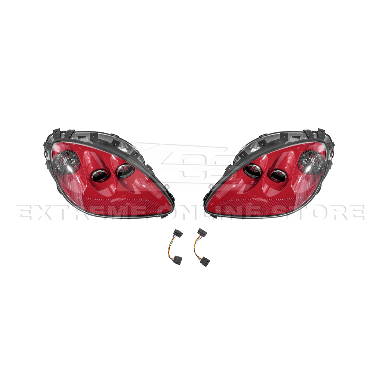 Chevrolet Corvette C6 OEM Style Clear Lens Painted Housing HID Headlights 2005-2013
