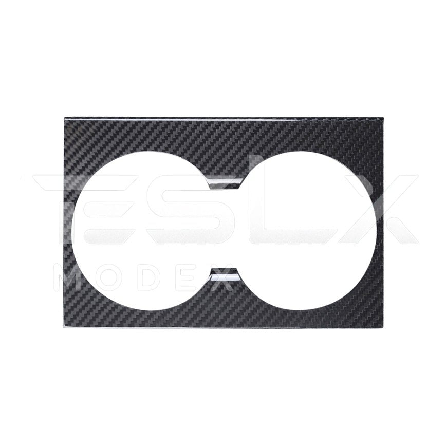 Tesla Model 3 Highland / Model Y Carbon Fiber Interior Water Cup Frame 2024-Up