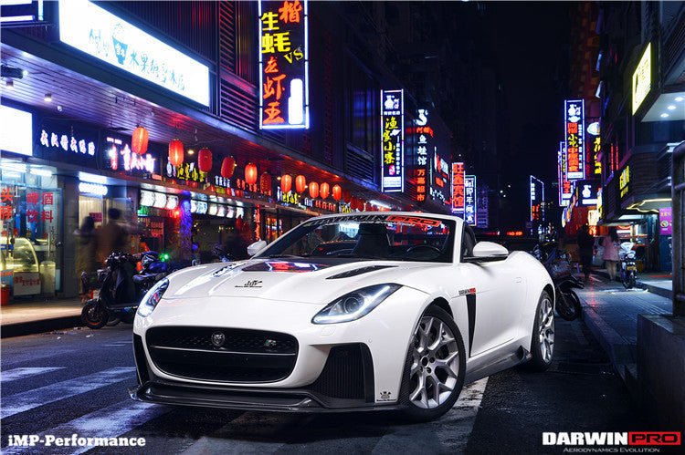2013 - 2017 Jaguar F-Type Coupe & Convertible IMP Performance Partial Carbon Fiber Front Bumper with Lip