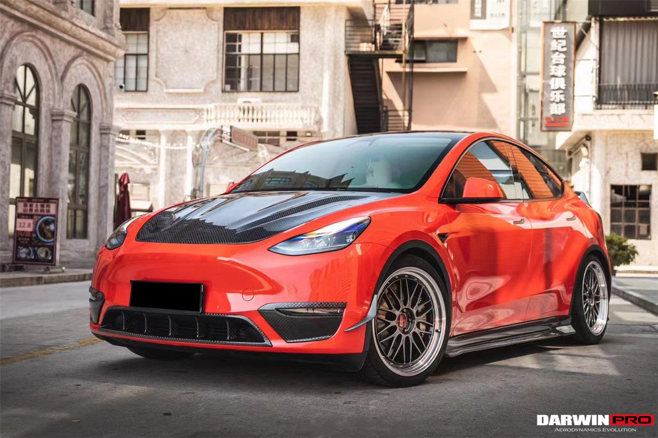 2020 - 2023 Tesla Model Y IMP Performance Carbon Fiber Front  Bumper Canards