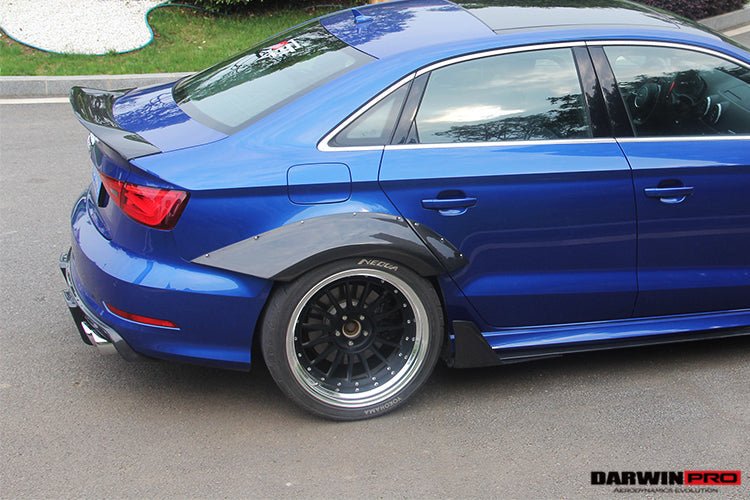 2013 - 2016 Audi S3 & A3 Sline Sedan BKSS Style Side Skirts with Winglets