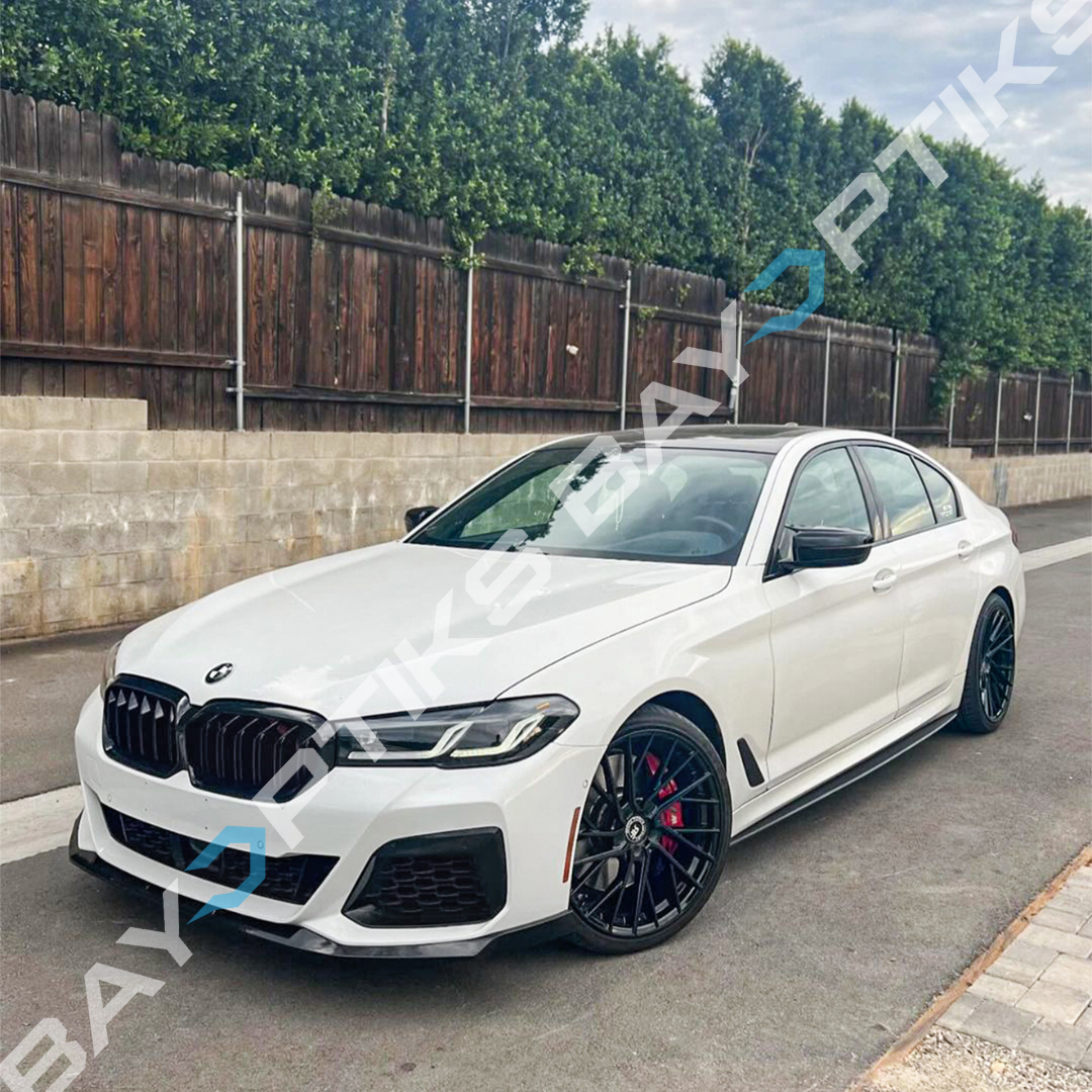 BMW G30 530i 540i M550i M Sport LCI FD Style Glossy Black Lip Splitter 2021-2023