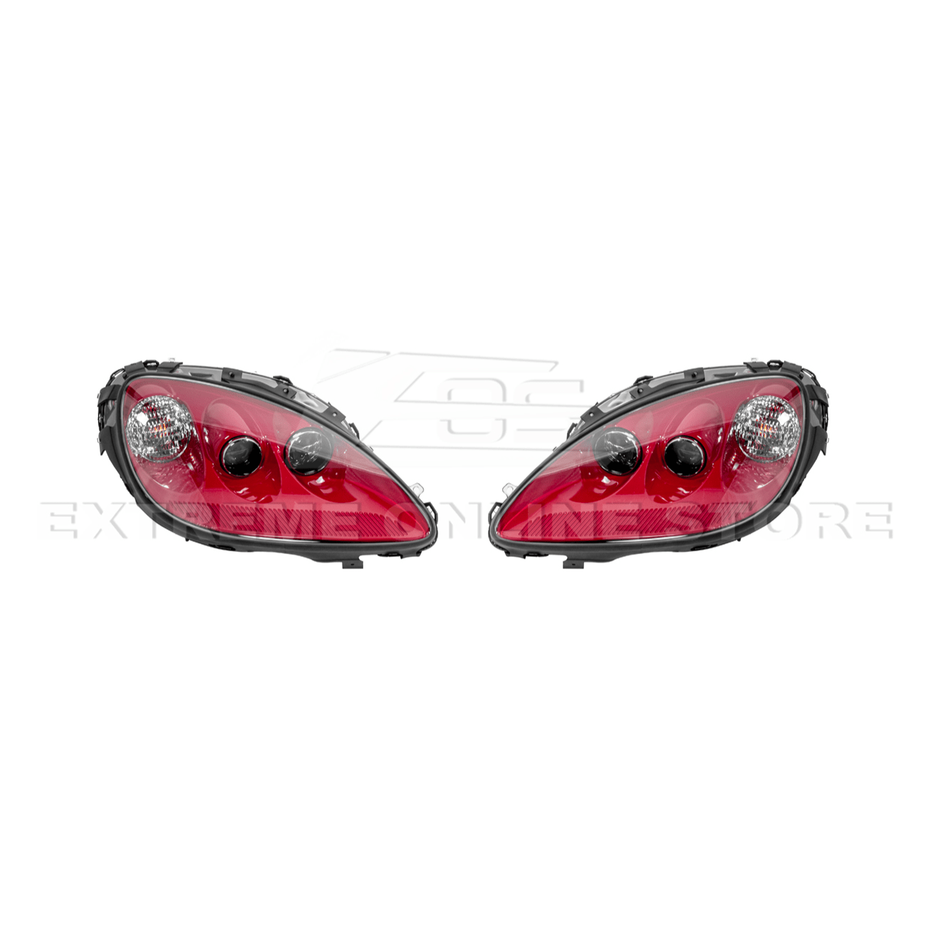 Chevrolet Corvette C6 OEM Style Clear Lens Painted Housing HID Headlights 2005-2013