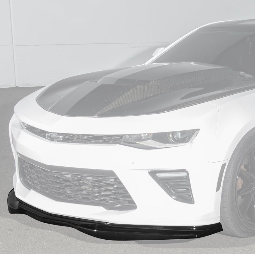 Chevrolet Camaro SS LT RS T6 Style Gloss Black Carbon Fiber Front Lip Splitter 2016-2024