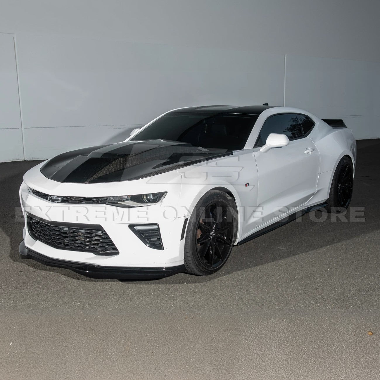 Chevrolet Camaro 6th Gen T6 Style Gloss Black Carbon Fiber Side Skirts 2019-2024