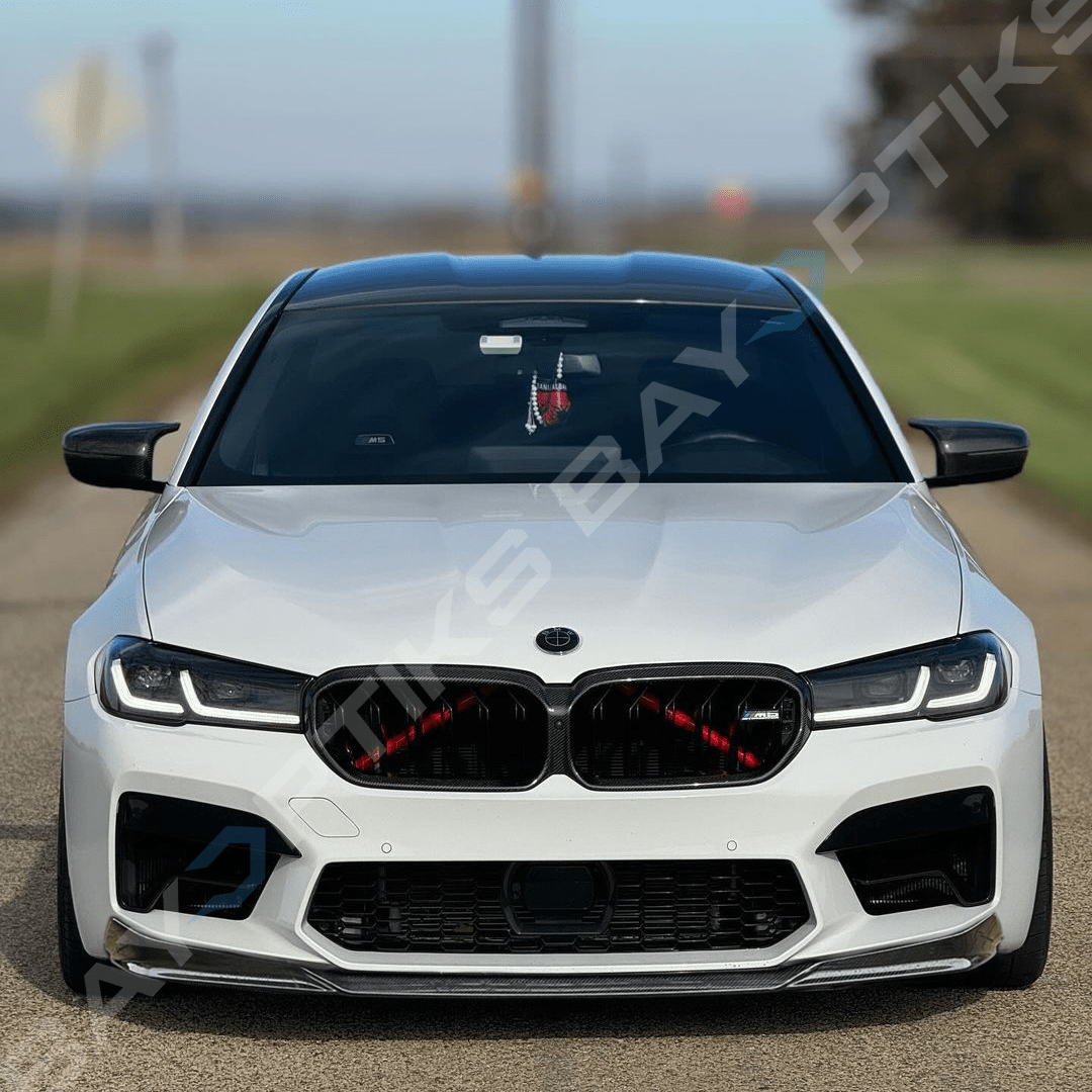Front Li Splitter BMW M5 F90 LCI CS Style Real Carbon Fiber Front Bumper Lip Splitter 20 ...