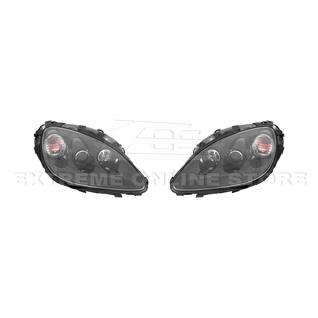 Chevrolet Corvette C6 OEM Style Clear Lens Painted Housing HID Headlights 2005-2013