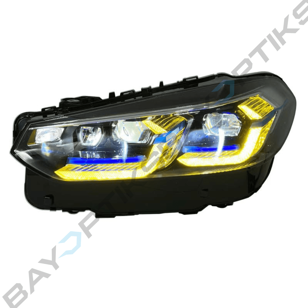 BMW G01 G08 X3 Laser Style Yellow White Switchable LED Headlights 2018-2024