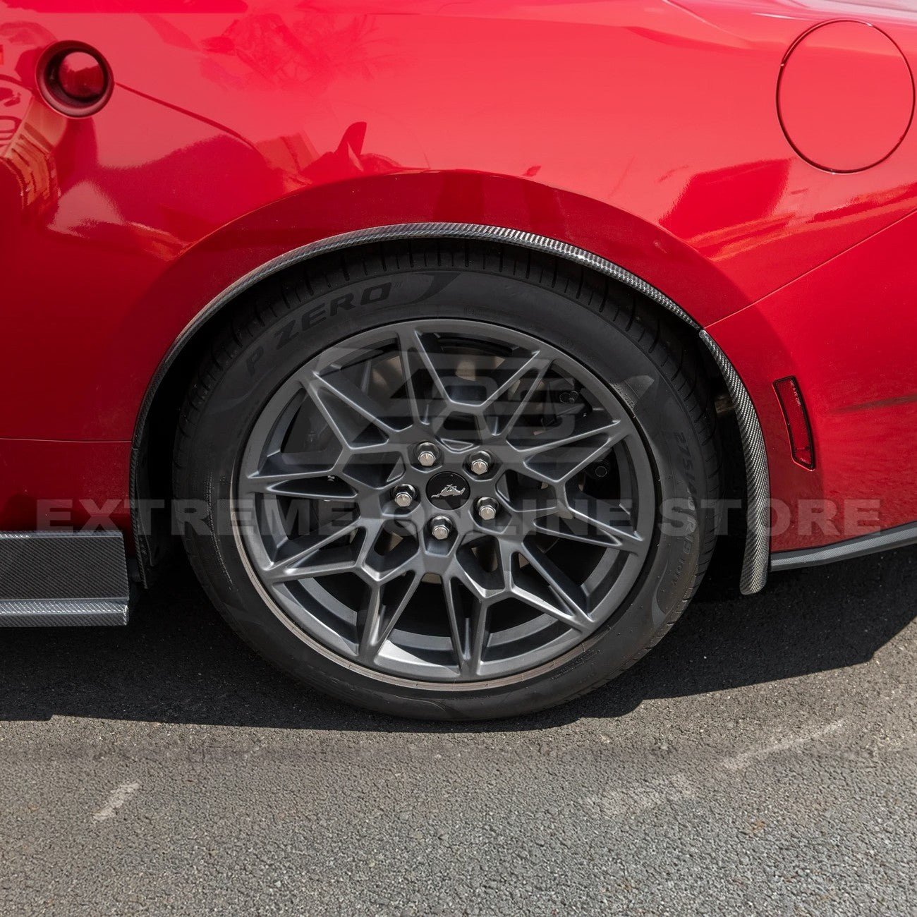 Ford Mustang S650 EOS Dry Carbon Fiber Mud Flap Splash Guard Set 2024-Up