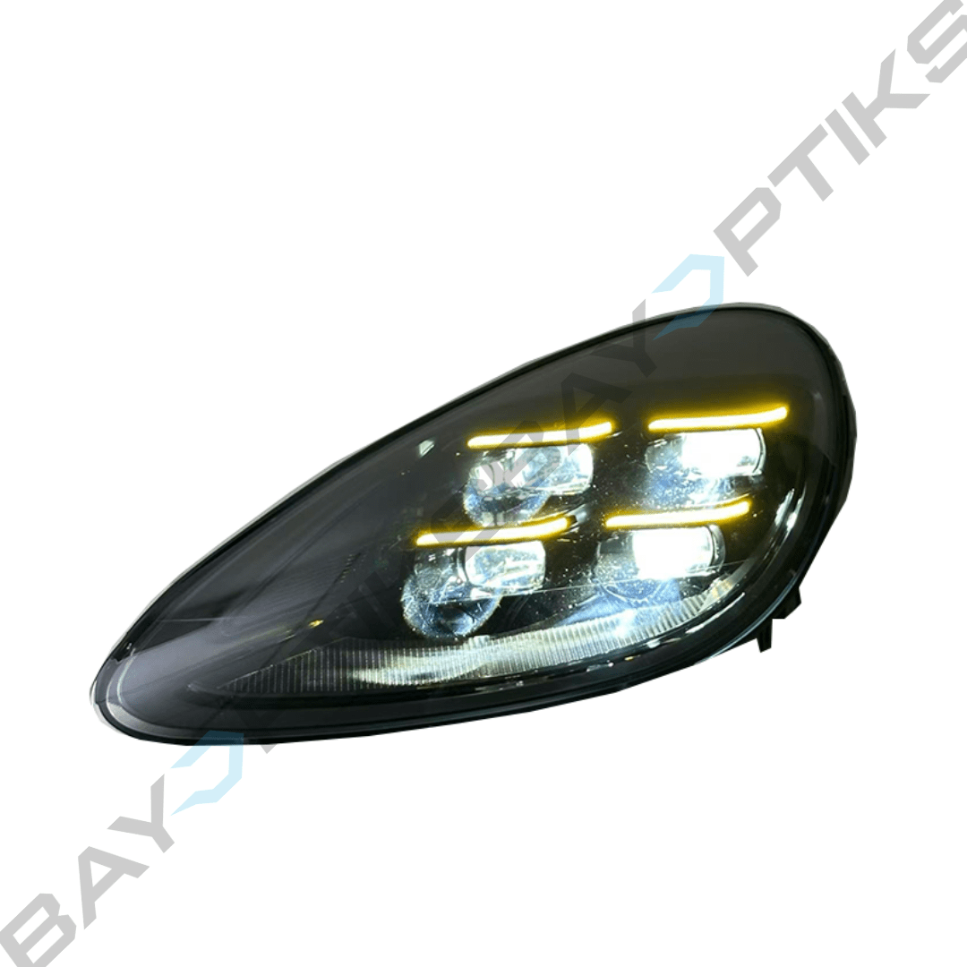 Porsche Cayenne 958.1 Yellow/White Dual Color DRL HD Matrix Style Headlights 2011-2014