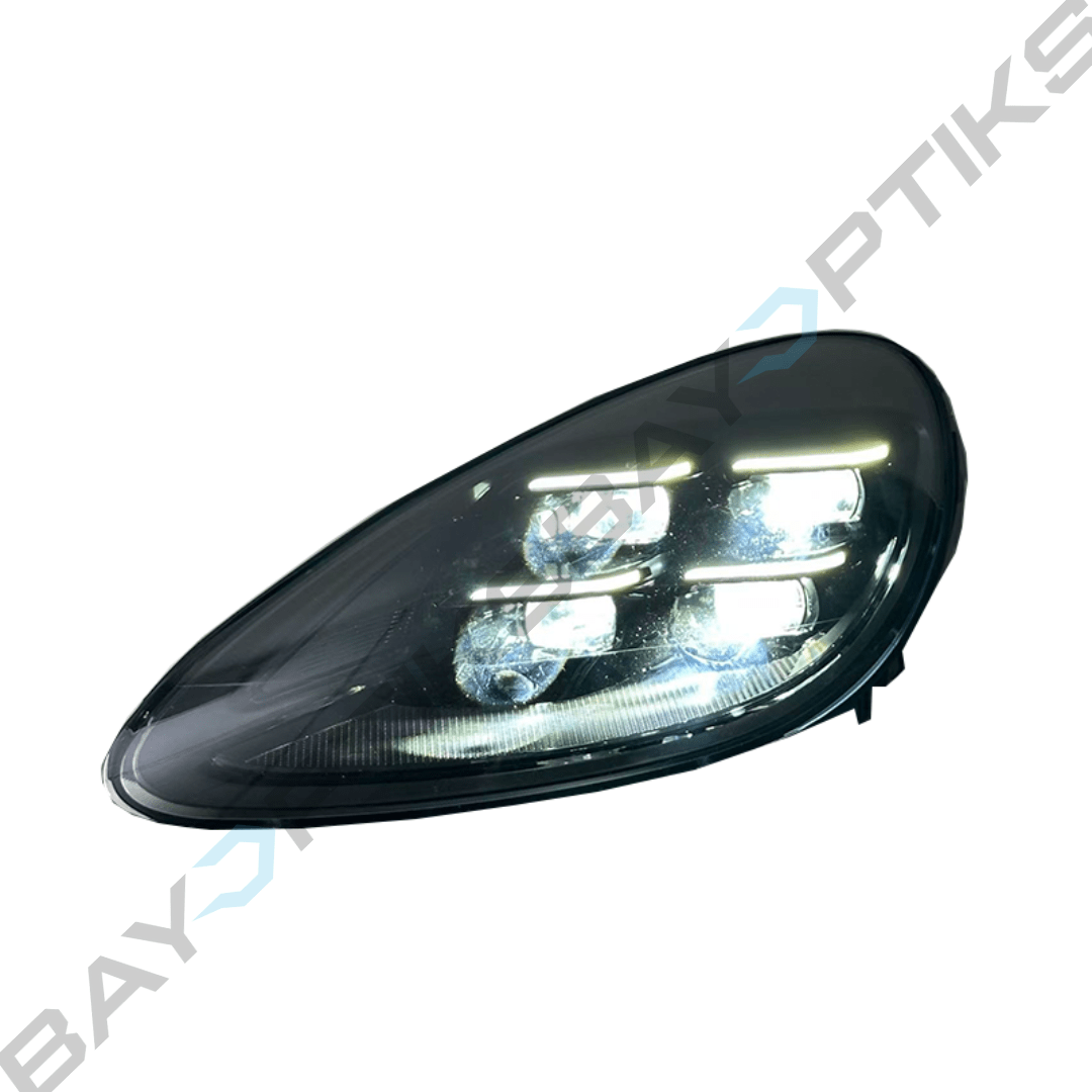 Porsche Cayenne 958.1 Yellow/White Dual Color Drl Matrix Style Headlights 2011-2014