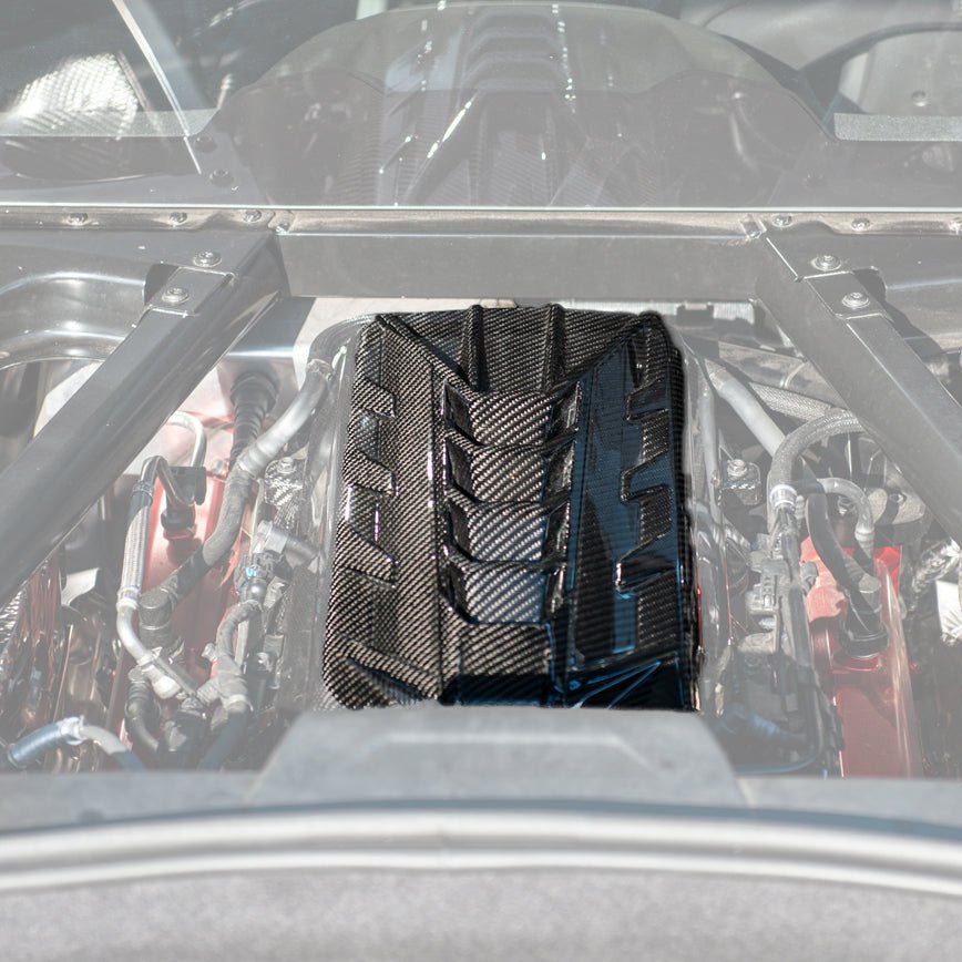 Chevrolet Corvette C8 LT2 Dry Carbon Fiber Rear Engine Cover 2020-Up