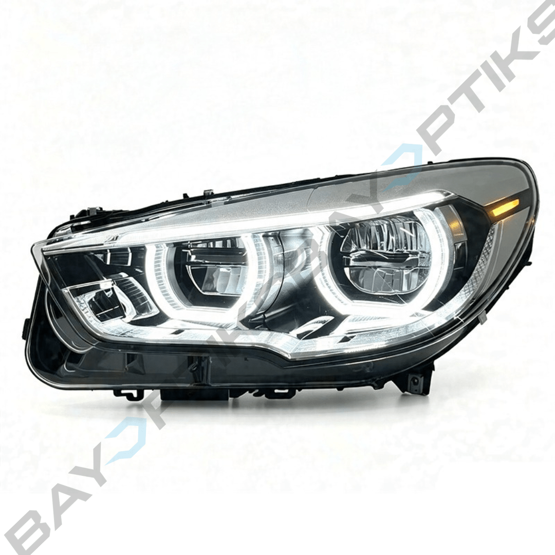 BMW F07 5 Series GT Dual-Color LED Headlights with Yellow/White Angel Eyes 2010-2017