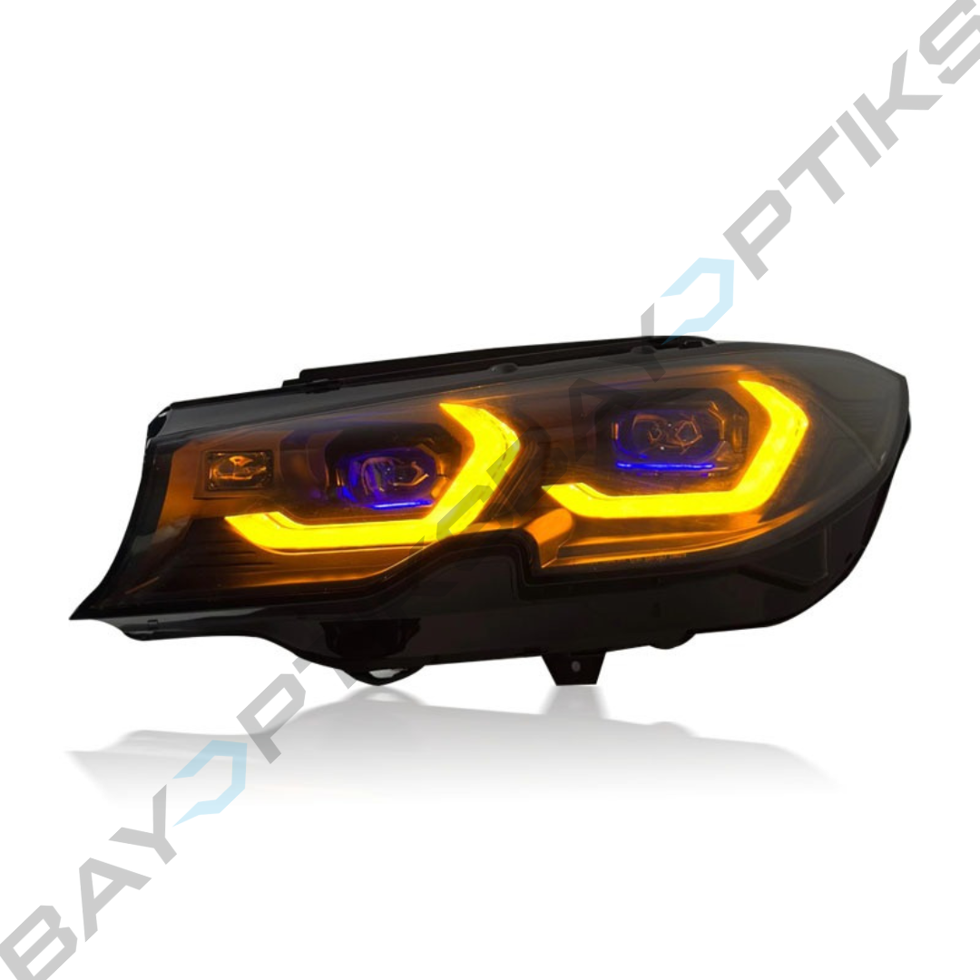 BMW G20 3 Series Laser Style LED Headlights White/Yellow (2019 - 2022 Non-Laser Only)