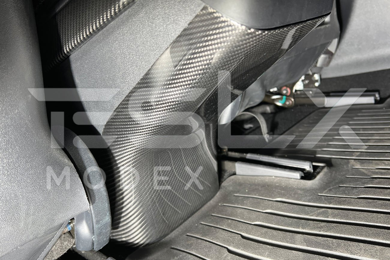 Tesla Model 3 Model Y Carbon Fiber Interior Rear Anti Kick Plate Cover 2020-2024