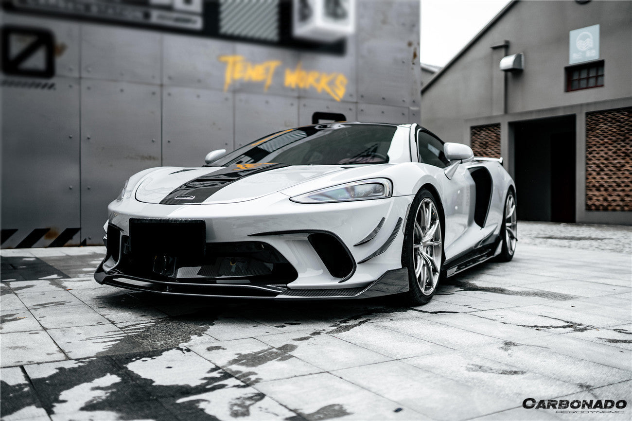2020 - 2023 McLaren GT WP Style Dry Carbon Fiber Front Bumper Canards