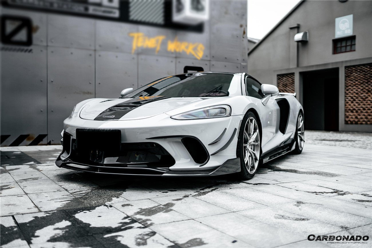 2020 - 2023 McLaren GT WP Style Dry Carbon Fiber Front Bumper Canards