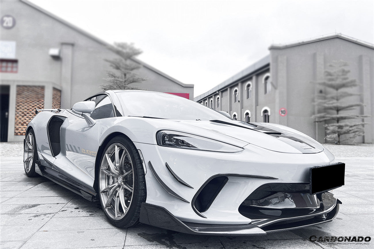 2020 - 2023 McLaren GT WP Style Dry Carbon Fiber Front Bumper Canards