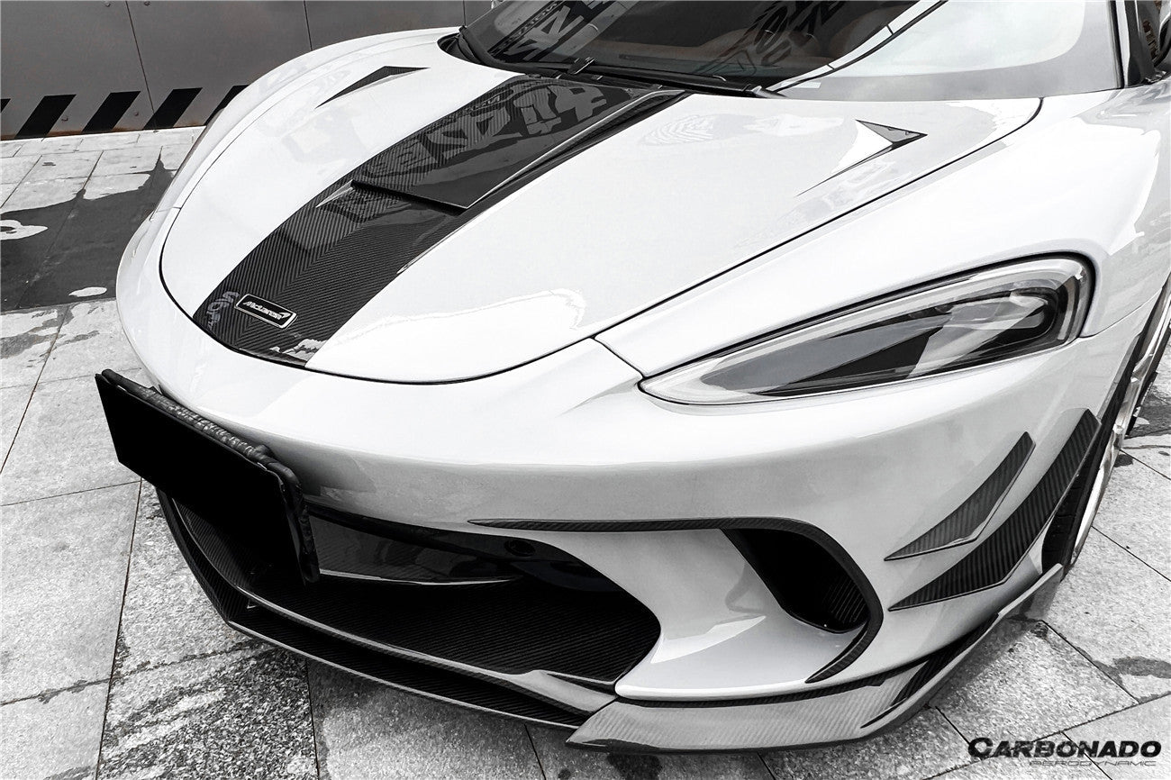 2020 - 2023 McLaren GT WP Style Dry Carbon Fiber Front Bumper Canards