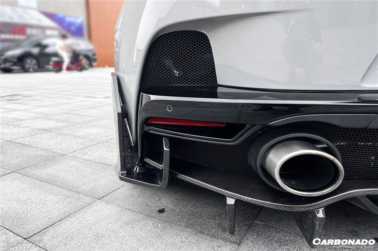 2020 - 2023 McLaren GT WP Style DRY Carbon Fiber Rear Bumper Side Canards