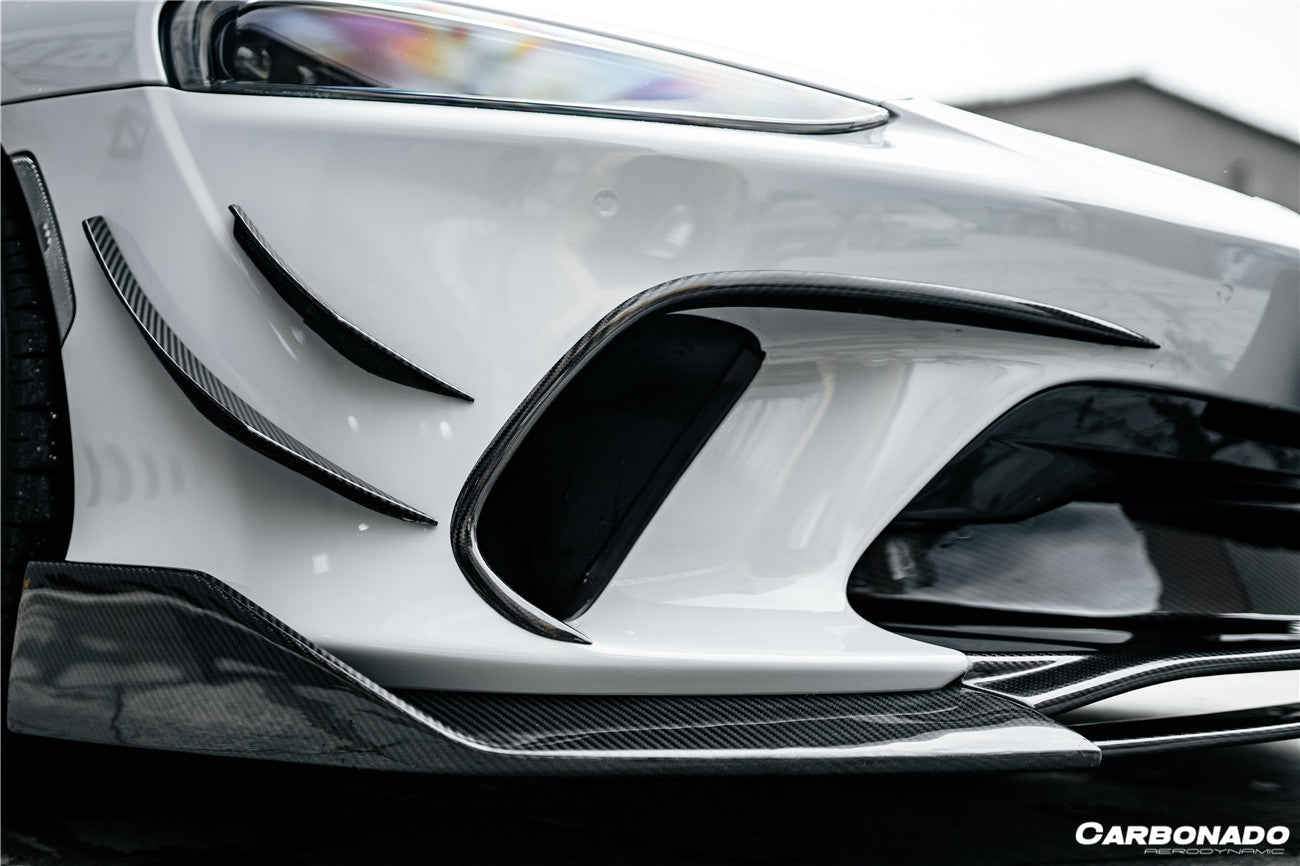 2020 - 2023 McLaren GT WP Style Dry Carbon Fiber Front Bumper Canards