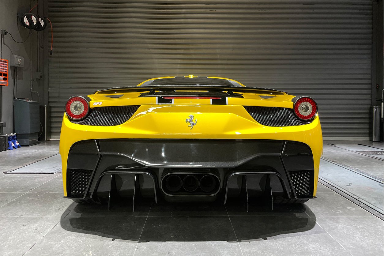 2010 - 2015 Ferrari 458 Italy/Spider VRS Style Rear Bumper W/ Tips