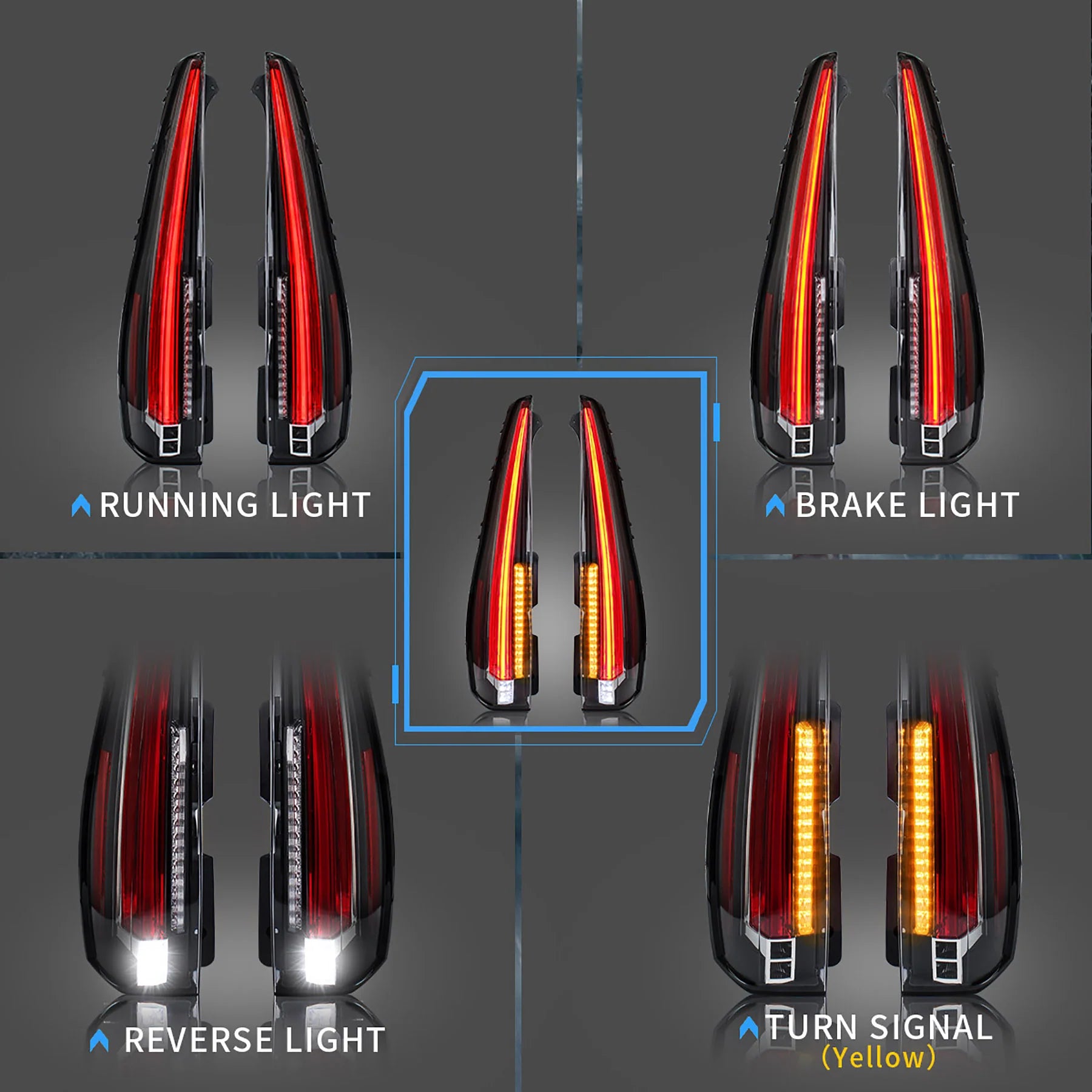 Chevrolet Suburban/Tahoe & GMC Yukon LED Taillights 2007 - 2014