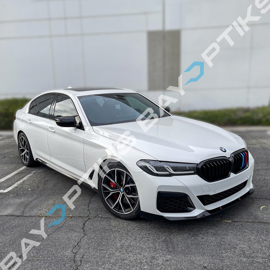 BMW G30 530i 540i M550i M Sport LCI FD Style Glossy Black Lip Splitter 2021-2023