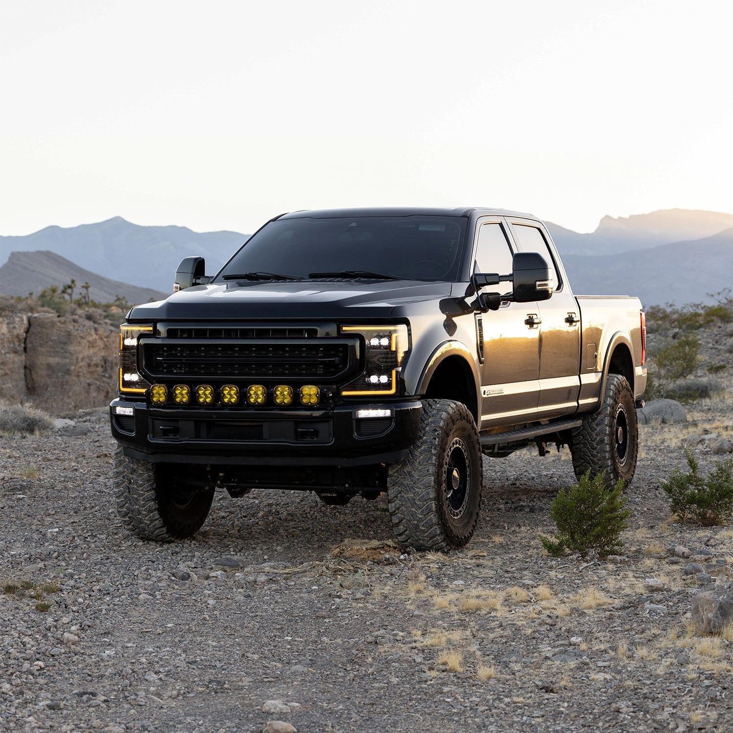 20-22 Ford Super Duty NOVA-Series LED Projector Headlights Alpha-Black | AlphaRex