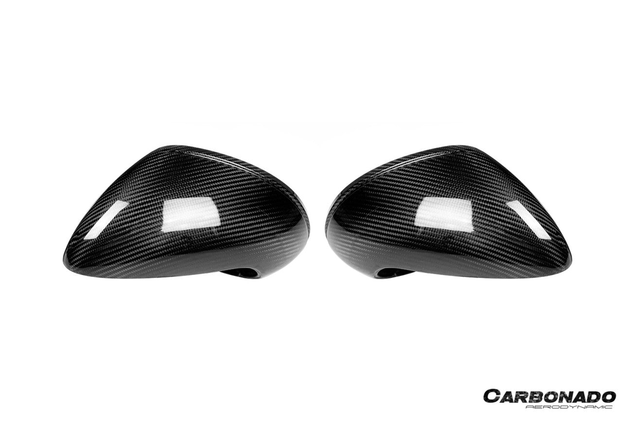 Porsche 911 991.1 991.2 Carrera 981 Cayman Boxster OEM Style Dry Carbon Fiber Mirror Housing Replacement 2012-2019