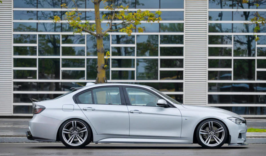 2013-2019 BMW M3 F30 F35 M-Tech GV Carbon Fiber Rear Lip with Caps