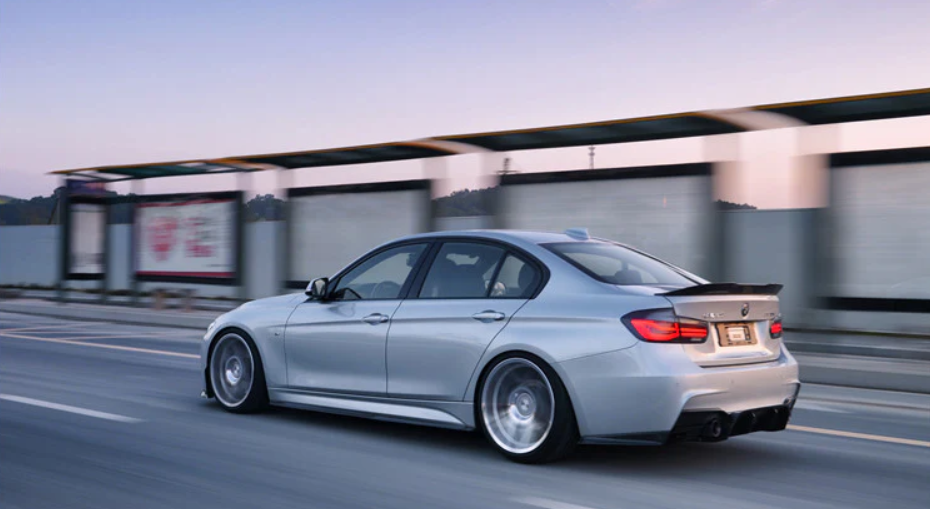 2013-2019 BMW M3 F30 F35 M-Tech GV Carbon Fiber Rear Lip with Caps