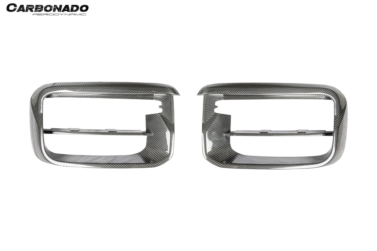 Porsche 9Y0.1 Cayenne Turbo TKT Style Dry Carbon Fiber Front Bumper Vent Cover 2018-2023