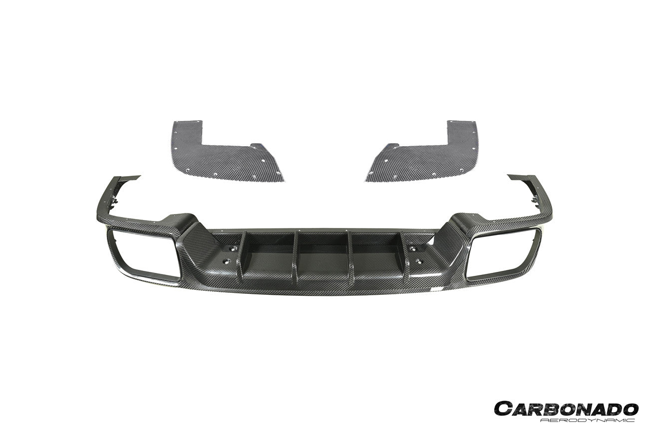 Porsche Cayenne 9Y0 9Y3 KT Style Carbon Fiber Rear Diffuser 2018-2026