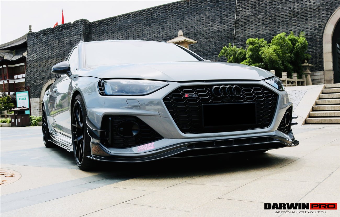 2020 - 2024 Audi RS4 B9.5 BKSS Style Carbon Fiber Front Bumper Canards