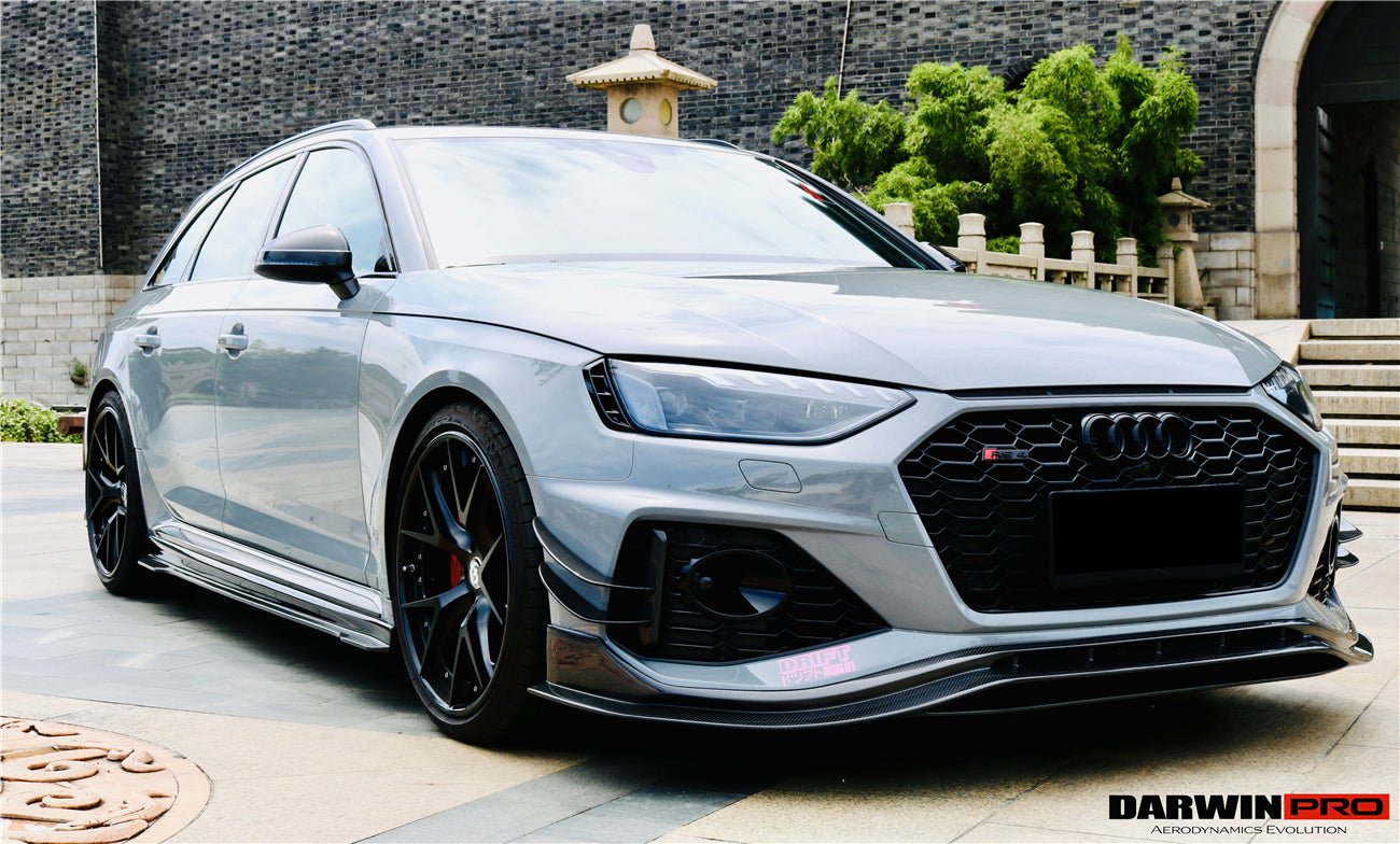 2020 - 2024 Audi RS4 B9.5 BKSS Style Carbon Fiber Front Bumper Canards