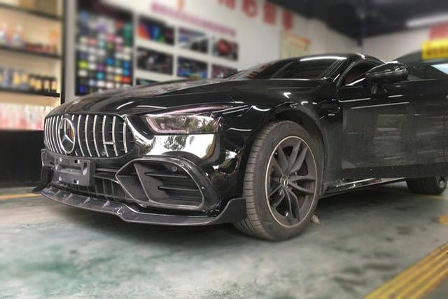 2019 - 2025 Mercedes Benz AMG GT63/S 4Door Coupe X290 BRS Style Carbon Fiber Front Bumper Vents