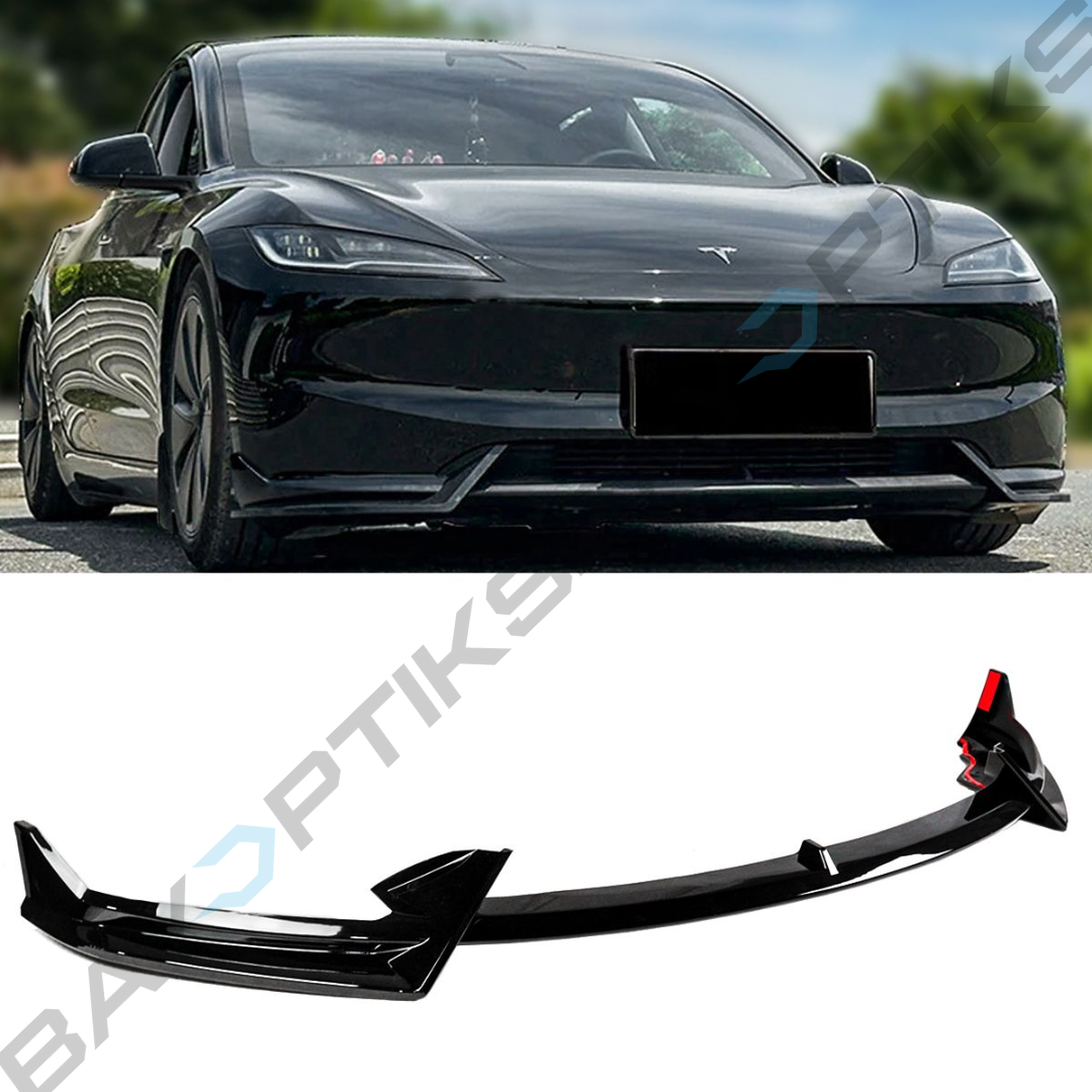 2024-2025 Tesla Model 3 Highland AD Winglet Style Gloss Black Front Lip Splitter