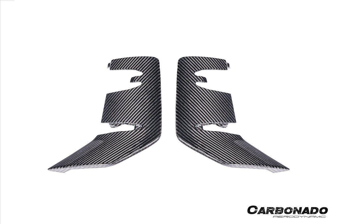 Porsche Cayenne 9Y0.2 Turbo GT OEM Style Dry Carbon Fiber Front Bumper Side Vent Cover 2024-2025