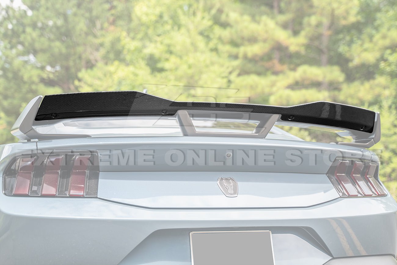Ford Mustang S650 Dark Horse Performance Style Dry Carbon Fiber Rear Gurney Flap Spoiler 2024-Up