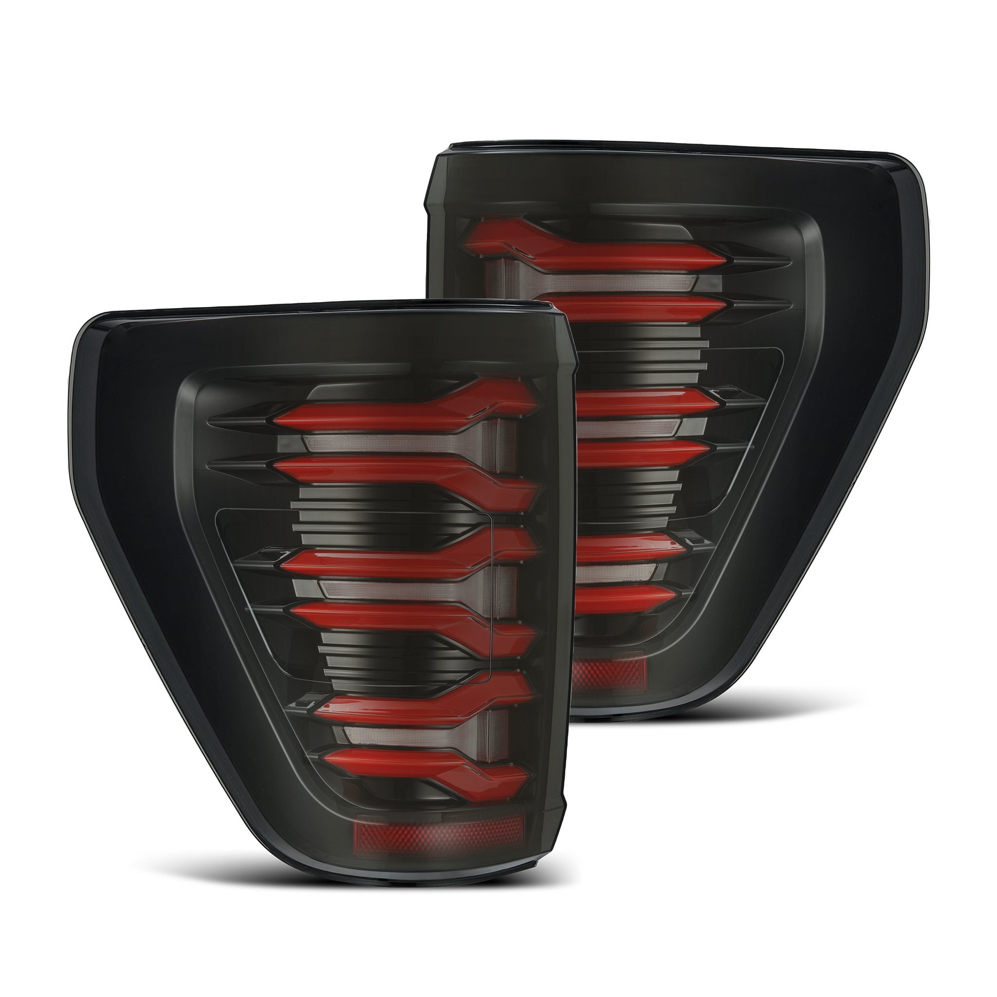 21-23 Ford F150/F150 Raptor LUXX-Series LED Tail Lights Black-Red | AlphaRex