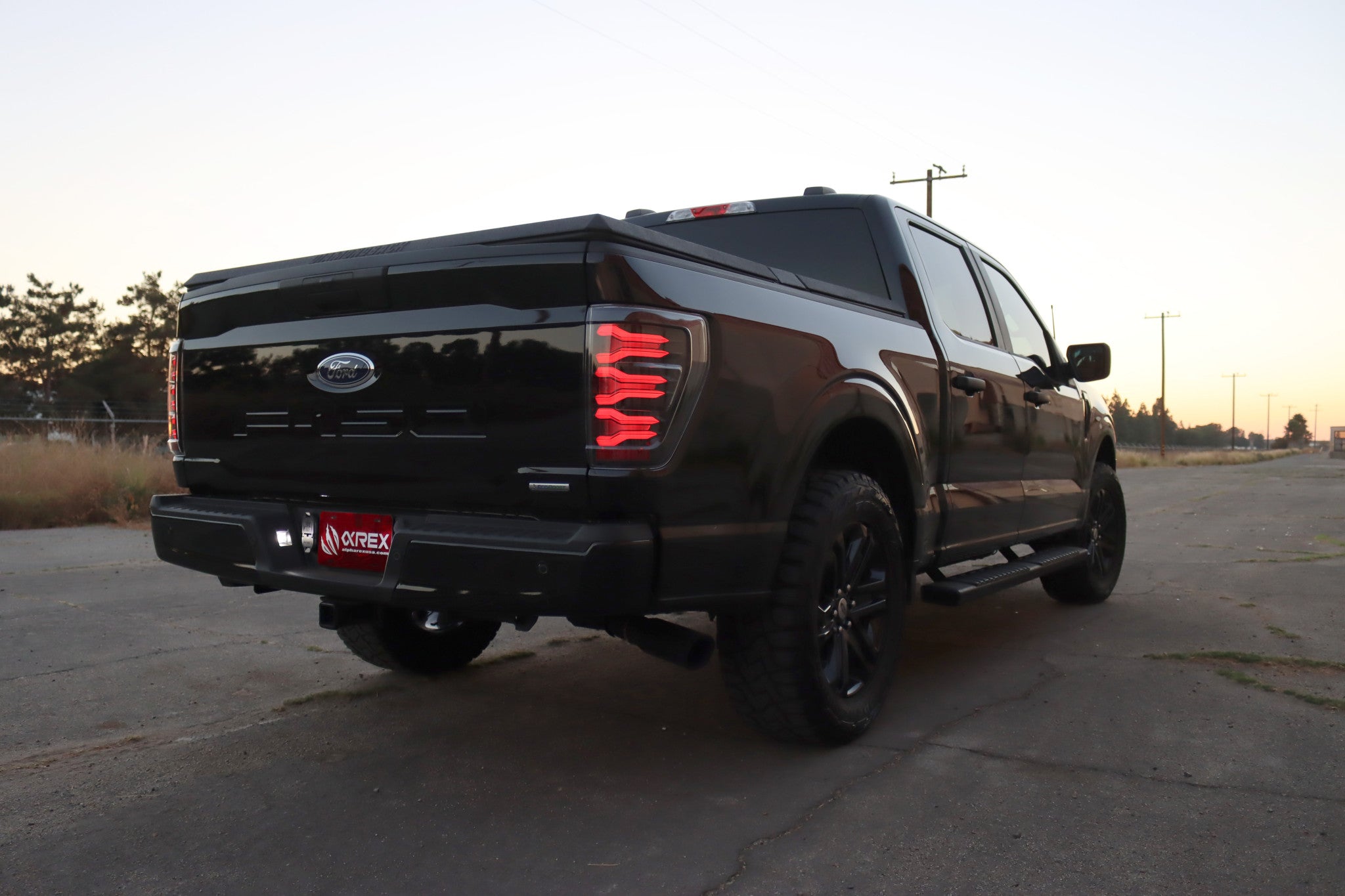 21-23 Ford F150/F150 Raptor LUXX-Series LED Tail Lights Black-Red | AlphaRex